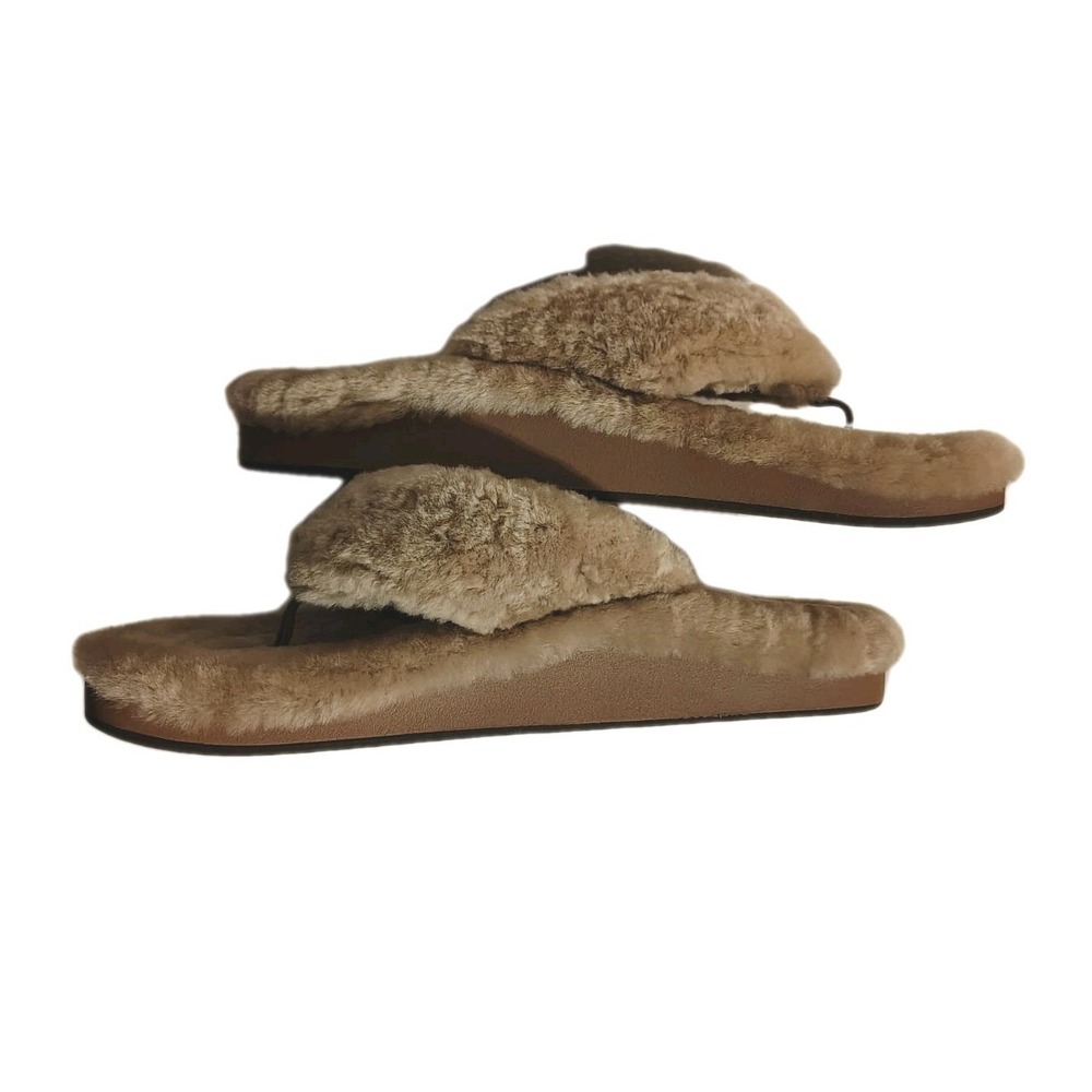 OluKai Kipea Heu Genuine Wool Shearling Slide Flip Flop Slide On  Sandal US 10